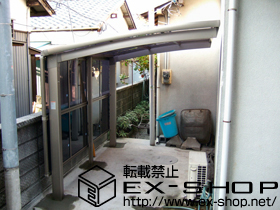 のサイクルポート・駐輪場 カーブパークシグマIII パネル1面囲い 施工例