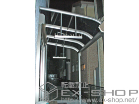 のサイクルポート・駐輪場 プレシオステラス R型 テラスタイプ 単体 積雪〜20cm対応 施工例