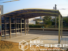 のカーポート カーブポートシグマIII ワイド 積雪〜20cm対応＋サイドパネル H500+H800+H800 施工例