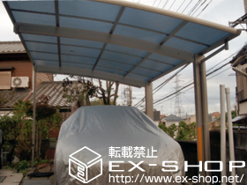 のカーポート プレシオスポート 積雪〜20cm対応＋着脱式サポート柱（2本入り） 施工例