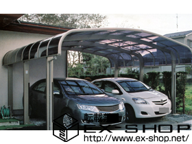 のカーポート テールポートシグマ? ワイド 積雪〜50cm対応＋柱ガード （1本入り）×2セット 施工例