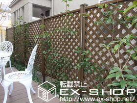 のフェンス・柵 ステイウッドフェンスM2型（ラチス/密目タイプ） 施工例