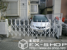 のカーゲート トリップゲート PB型 ノンレール 片開き 施工例