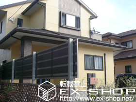 のフェンス・柵 ライフモダンフェンスMF-Y1型 アルミ多段柱施工 施工例