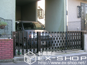 のカーゲート アルシャインM型 Aタイプ ノンレール 両開き親子仕様 施工例