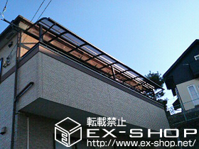 のバルコニー・ベランダ屋根 ライザーテラスII R型 屋根タイプ 連棟 積雪〜30cm 施工例