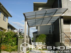 のカーポート エックスルーフ 前上がり 積雪〜20cm対応 施工例