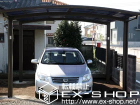 LIXIL リクシル(トステム)のカーポート カーブポートシグマIII ワイド 積雪～20cm対応 施工例