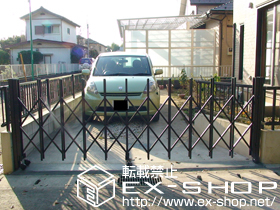 のカーゲート トリップゲート PA型 ノンレール 片開き 施工例