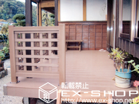 のウッドデッキ リウッドデッキII ワイド＋リウッドデッキフェンス1型 施工例