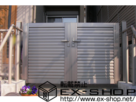 の門扉 プリレオR5型 両開き［柱使用］ 施工例