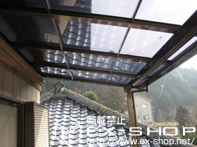 のバルコニー・ベランダ屋根 パワーアルファ F型 屋根タイプ 連棟 積雪〜30cm対応 施工例