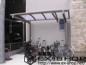 のカーポート マルチスクエア アール屋根1台 標準柱仕様 施工例