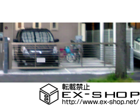 のカーゲート スウィングアップゲート ワイド 横格子型 施工例