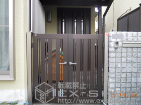 の門扉 和峰4型門扉 両開き（柱無し） 施工例