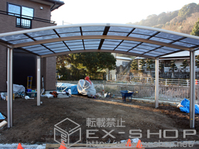 のカーポート カーブポートシグマIII   ワイド  積雪〜20cm対応 施工例