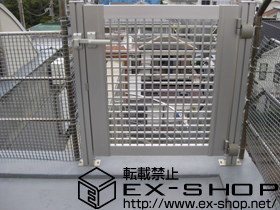 の門扉 エクスライン門扉3型 片開き 門柱使用タイプ 施工例