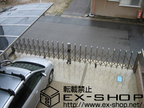 のカーゲート トリップゲート PB型 ノンレール 両開き 施工例