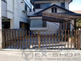 のカーゲート アルシャインM型 Aタイプ ノンレール 両開き 施工例