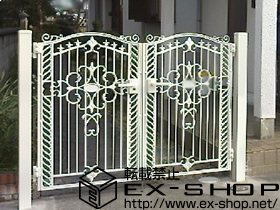の門扉 フェスタB型　両開き 施工例
