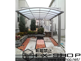 のカーポート マルチスクエア　アール屋根レギュラー片支持タイプ  積雪〜20cm対応 施工例