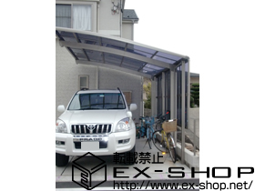 のカーポート カーブポートシグマ? 積雪〜20cm対応+サイドパネル 2段H800+H800 施工例