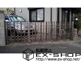 のカーゲート アルシャインHW型 Cタイプ ノンレール 片開き親子仕様 施工例