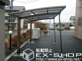 のサイクルポート・駐輪場 カーブポートシグマIII ミニ 積雪〜30cm対応+収納式サポート1本入り×2 施工例