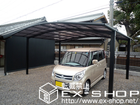 のカーポート カーブポートシグマIII  ワイド 積雪〜20cm対応＋収納式物干し 標準 2本入り 施工例