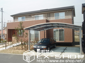 のカーポート プレシオスポート ワイド 積雪〜20cm対応＋収納式物干し 施工例