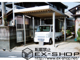 のカーポート ジーポートneo Aタイプ 積雪〜50cm対応＋台形枠なしサイドパネル[平板タイプ] 施工例