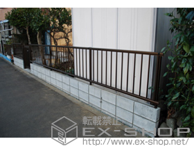 の門扉 エクスライン門扉13型 片開きセット 門柱使用 施工例