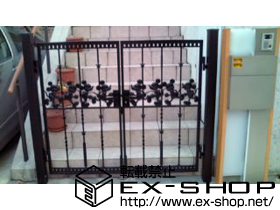 の門扉 ディズニー門扉ミッキーC型 両開き 角門柱式 施工例