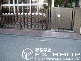 の門扉 シャレオR5型 親子仕様 門柱使用 施工例