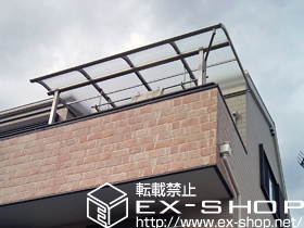 のバルコニー・ベランダ屋根 プレシオステラスII R型 屋根タイプ 単体 積雪〜20cm対応 施工例