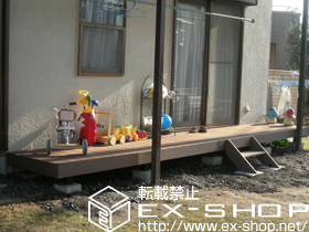 のウッドデッキ リウッドデッキII 連棟 施工例