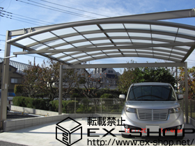 の マルチスクエア　アール屋根ワイド両支持タイプ ロング柱 積雪〜20cm対応 施工例