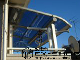 のバルコニー・ベランダ屋根 プレシオステラス R型 屋根タイプ 単体　積雪〜20cm対応 施工例