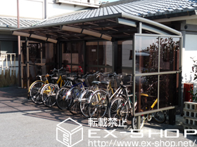 のサイクルポート・駐輪場 カーブパークシグマIII  パネル3面囲い 施工例