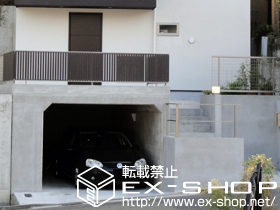 のフェンス・柵 ライフモダンII B4型フェンス フリーポールタイプ 施工例