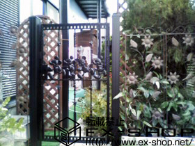 の門扉 ディズニー門扉ミッキーC型 片開き 角門柱式 施工例