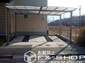 のカーポート エックスルーフ ワイド 積雪〜20cm対応 施工例