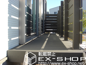 のウッドデッキ リウッドデッキII  単体　標準＋ステップ4型Sタイプ 施工例