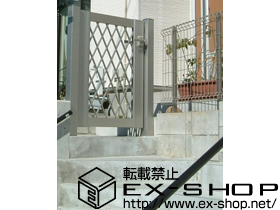 の門扉 エクスライン門扉4型 片開き　門柱仕様 施工例