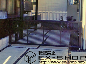 のカーゲート エクスラインアップゲート 1型 手動式 施工例