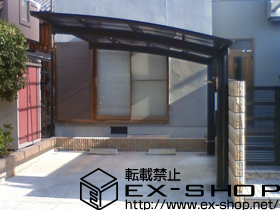 のカーポート プレシオスポート 積雪〜20cm対応＋着脱式サポート柱×2本 施工例