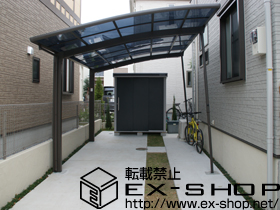 のカーポート カーブポートシグマIII 積雪〜20cm対応＋着脱式サポート柱 2本入 施工例