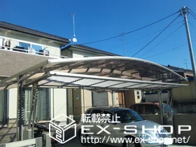 埼玉県羽生市のLIXIL リクシル（トステム）のカーポート カーブポートシグマIII ワイド 積雪～20cm対応 施工例
