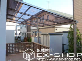 のテラス屋根 ライザーテラスII F型 テラスタイプ 単体 積雪〜20cm対応 施工例