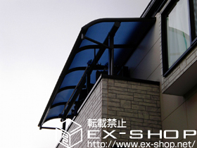 のバルコニー・ベランダ屋根 プレシオステラス R型 屋根タイプ 積雪〜20cm対応＋吊り下げ物干し　標準　2本入 施工例